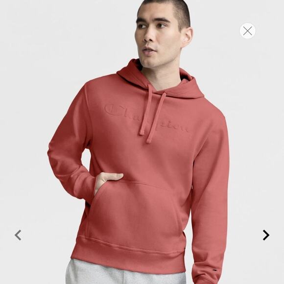 NWT Champion Powerblend Hoodie Men’s 3XB Bill & Tall Picante Pink Tonal Script - Picture 1 of 7